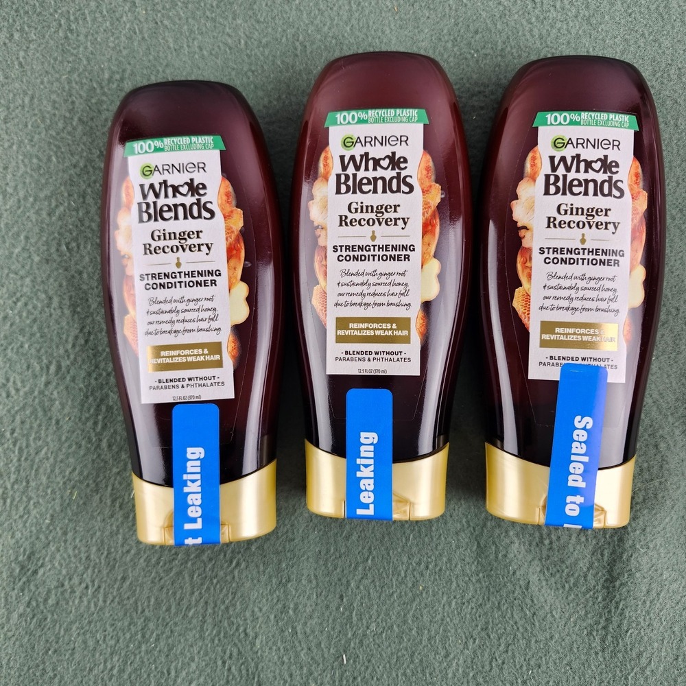 Garnier Whole Blends Ginger Recovery Strengthening Condtioner Paraben-Free x3